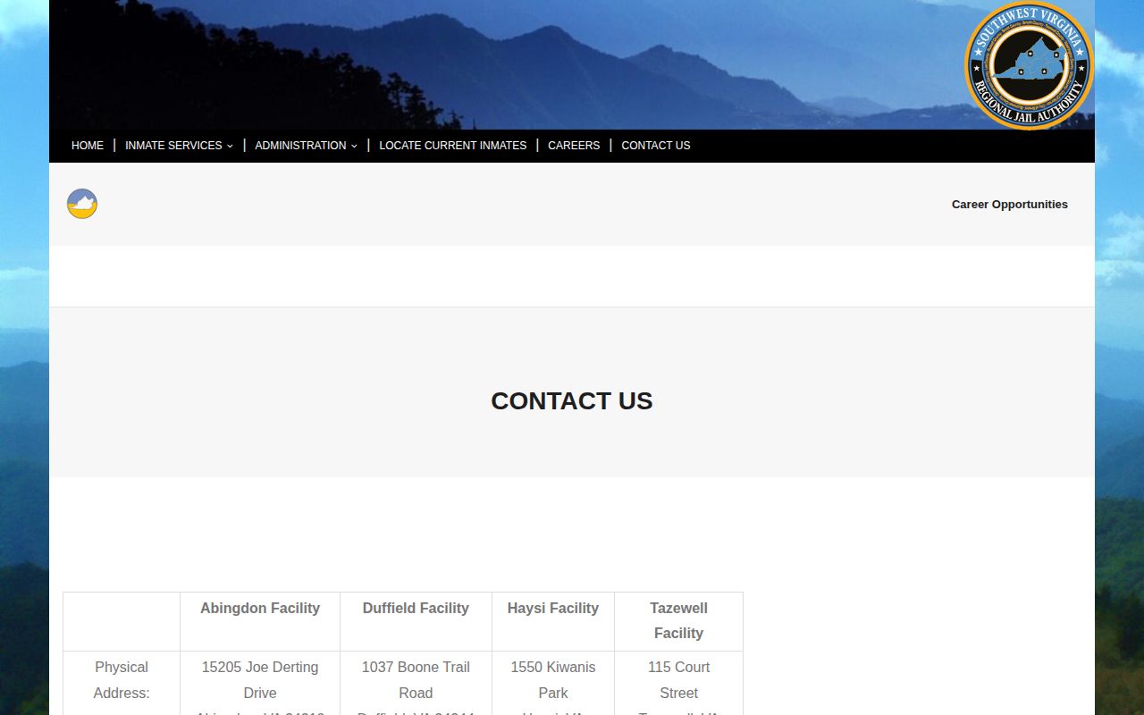 SWVRJA Duffield Facility contact information for Lee County release records