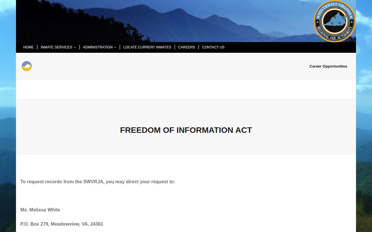 Lee County release records request page from SWVRJA