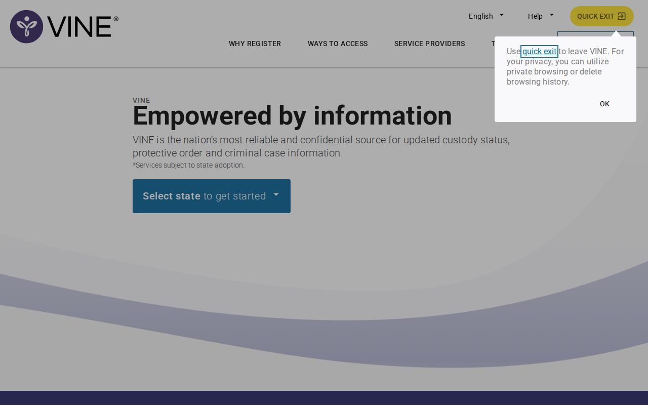 Lee County VINELink inmate search and release notification interface